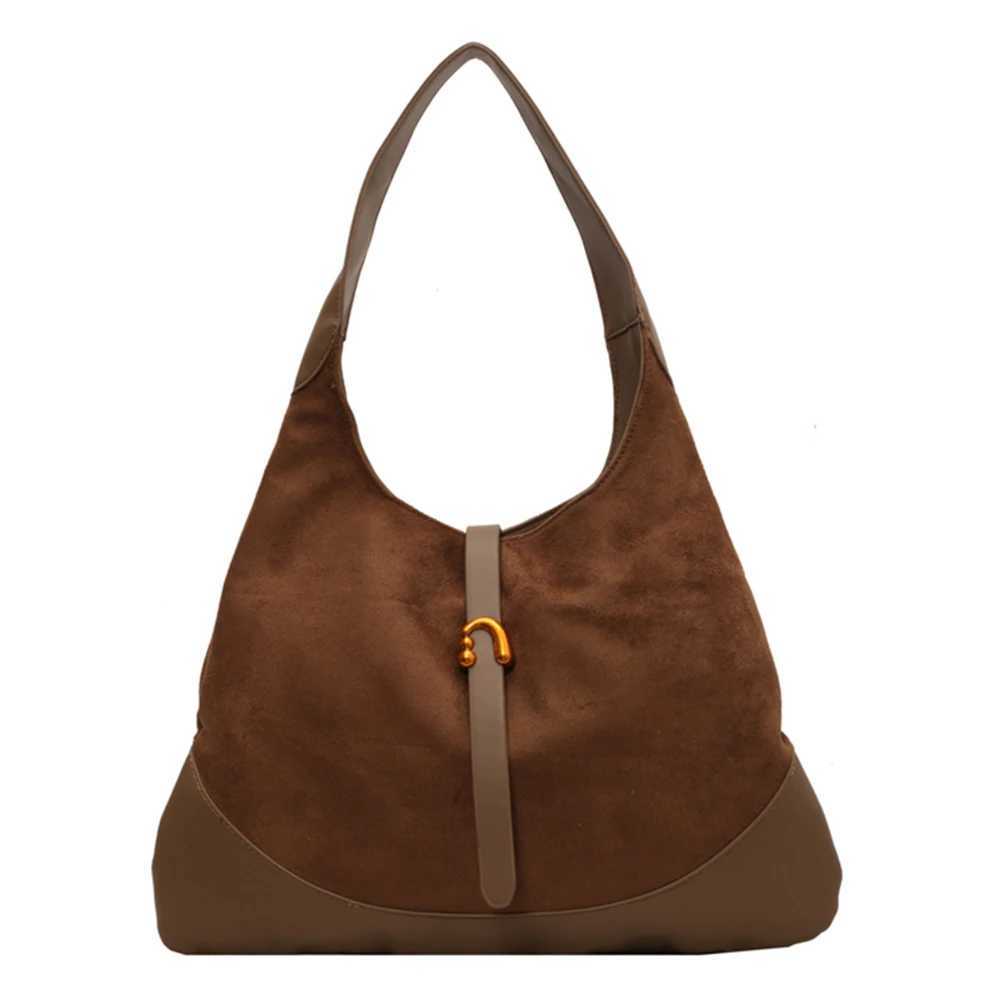 Women Faux Suede Tote Bag Fashion Shoulder Patchwork Designer Handbag Chic Hobo Outdoor Travel 241025