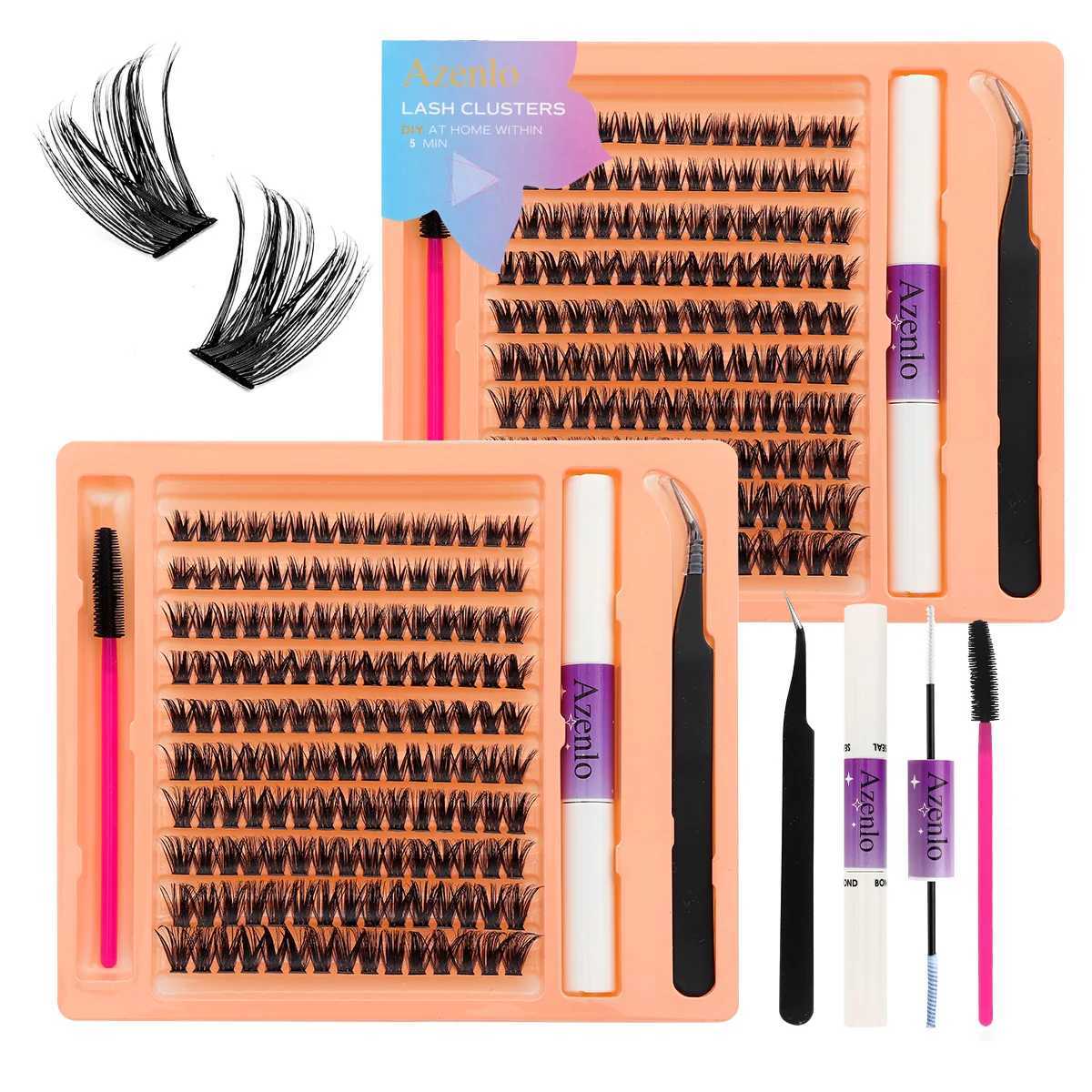 150pcs DIY eyelash extension kit 80P cluster false eyelashes individual eyelashes Wispy fluffy eyelash extension kit application toolW241024