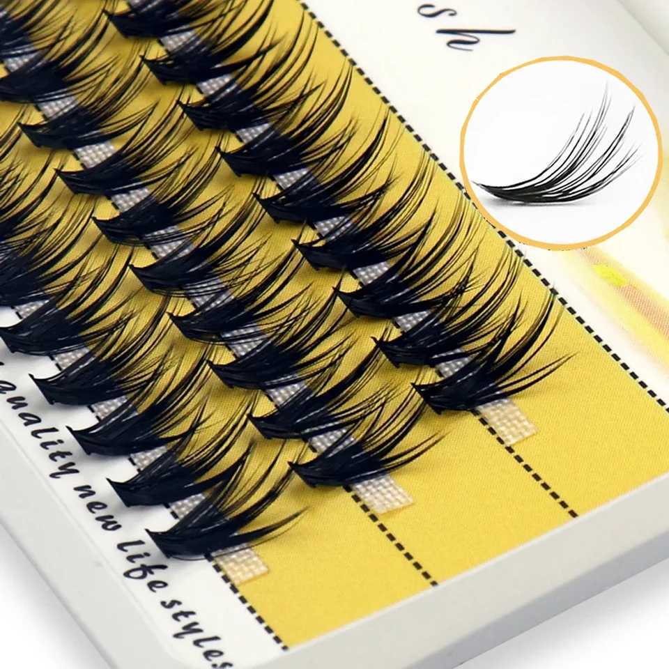 20/30D mink eyelashes natural eyelash bundle 1 box/60 bundles 3D Russian personal eyelash cluster makeup tool eyelash wholesaleW241024