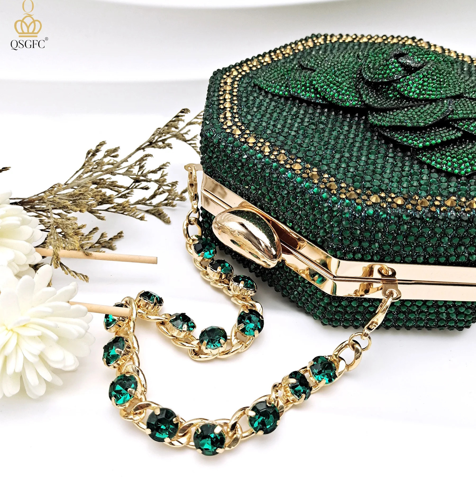 QSGFC Elegant Womens Shoe Bag Set Wedding Party Bag and Shoes Comfortable Middle Heel Shoes Womens Shoes 241024