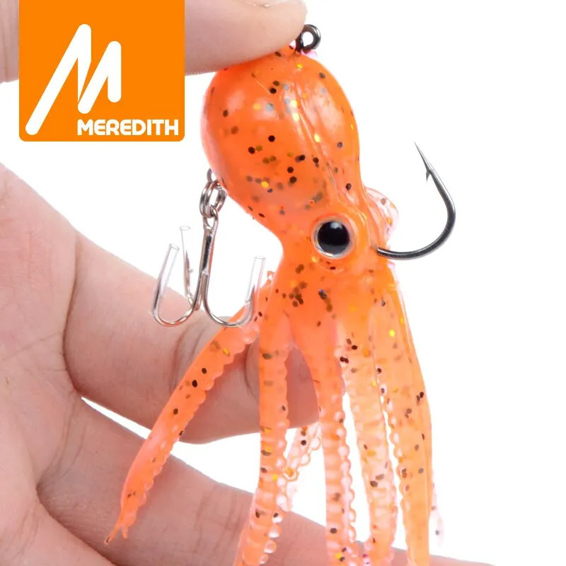 MEREDITH Builtin Counterweight Fishing Lure 23g 9cm Long Tail Soft Octopus Artificial Silicone Bait 241024