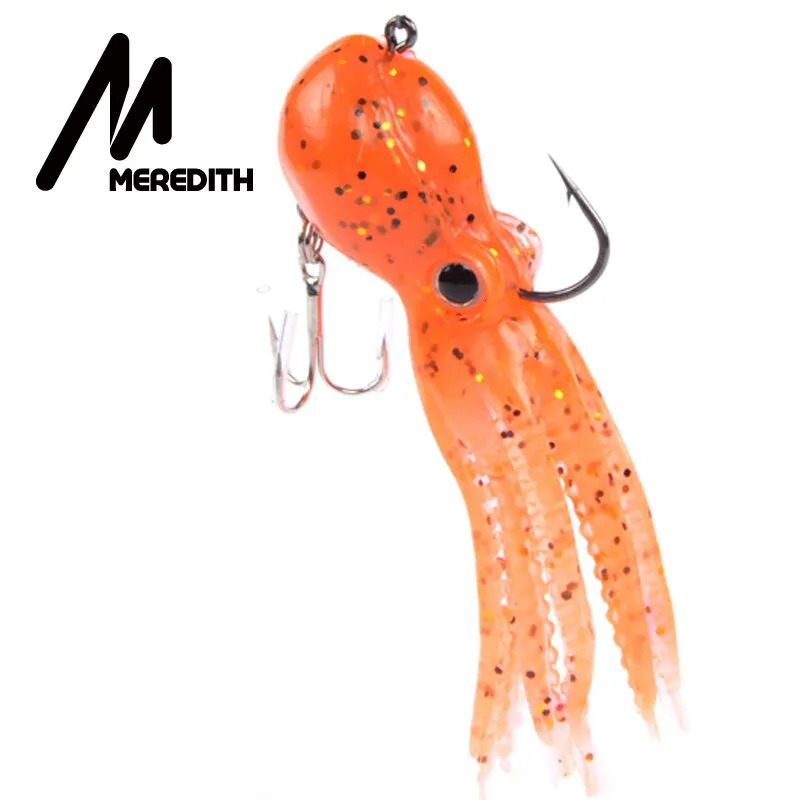 MEREDITH Builtin Counterweight Fishing Lure 23g 9cm Long Tail Soft Octopus Artificial Silicone Bait 241024