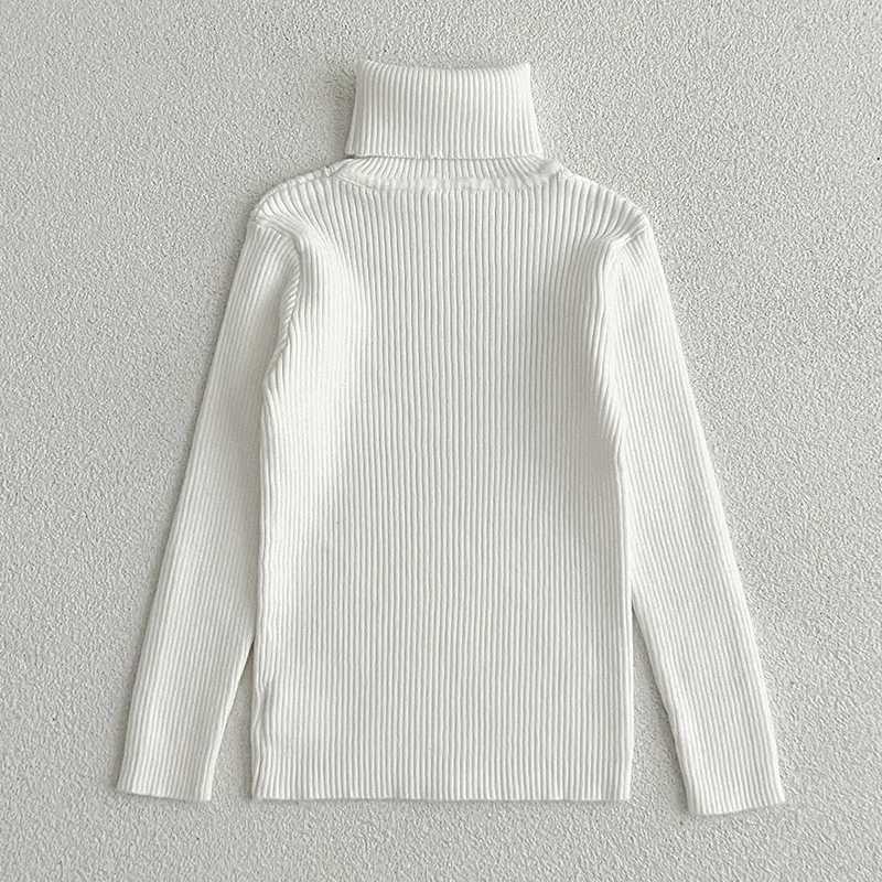 1-6Y Boys and Girls Turtleneck Sweater Autumn Baby Sweater Childrens Winter Knitted Bottom Boys Sweater Vetement Baby W241025