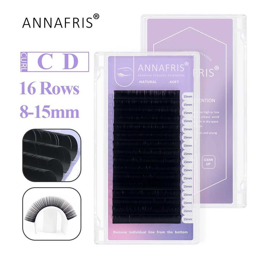 ANNARIS 16 Row C D DD Curled Personal Artificial Mink Matte Eyelash Extension Natural Soft High Quality Volume Eyelash MaquiagemW241024