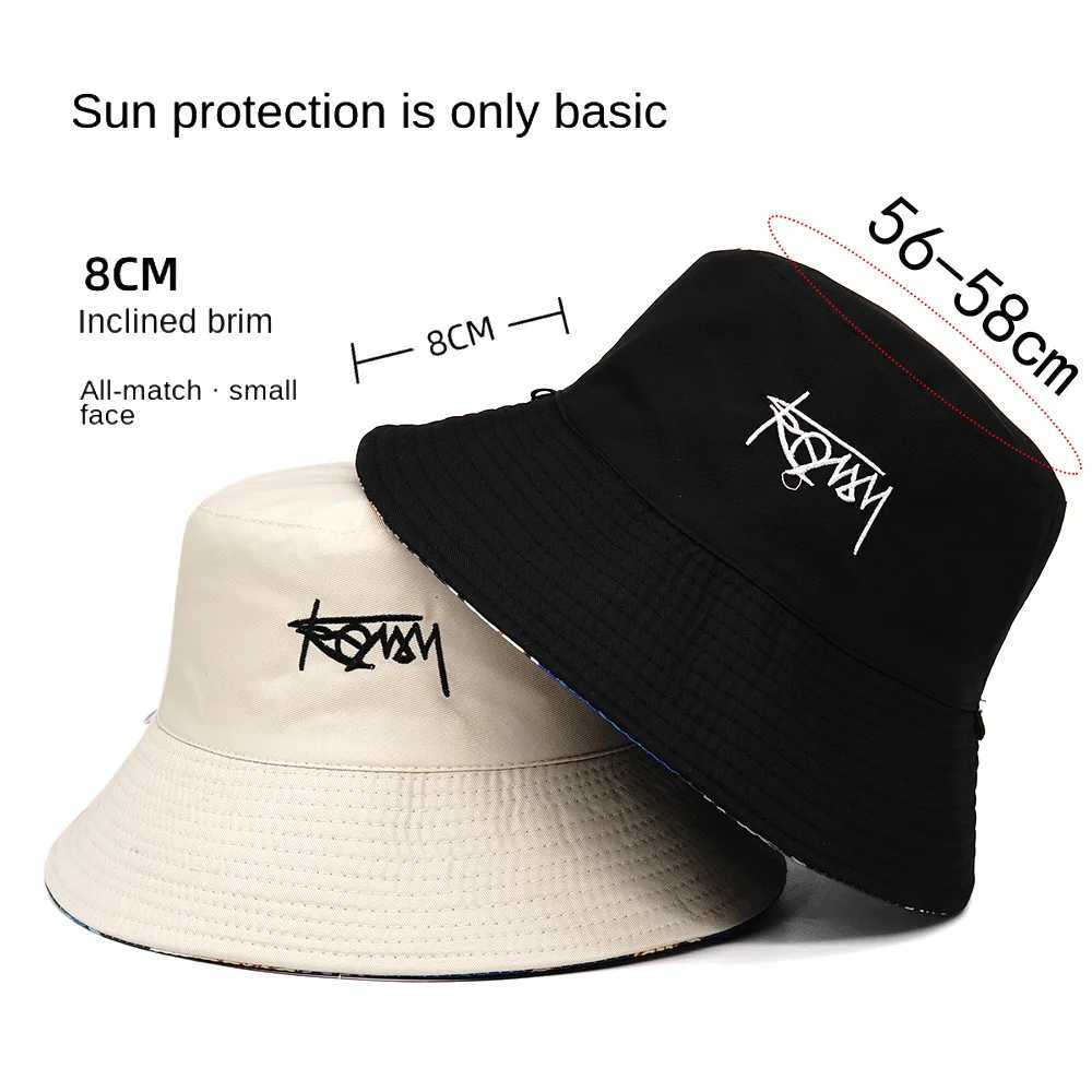 Big Brim Fishermans Hat Reversible Hoi Yi Korean Spring/Summer Mens Wear Street Womens Wear Panama Bob Hip Hop Bucket C W241024
