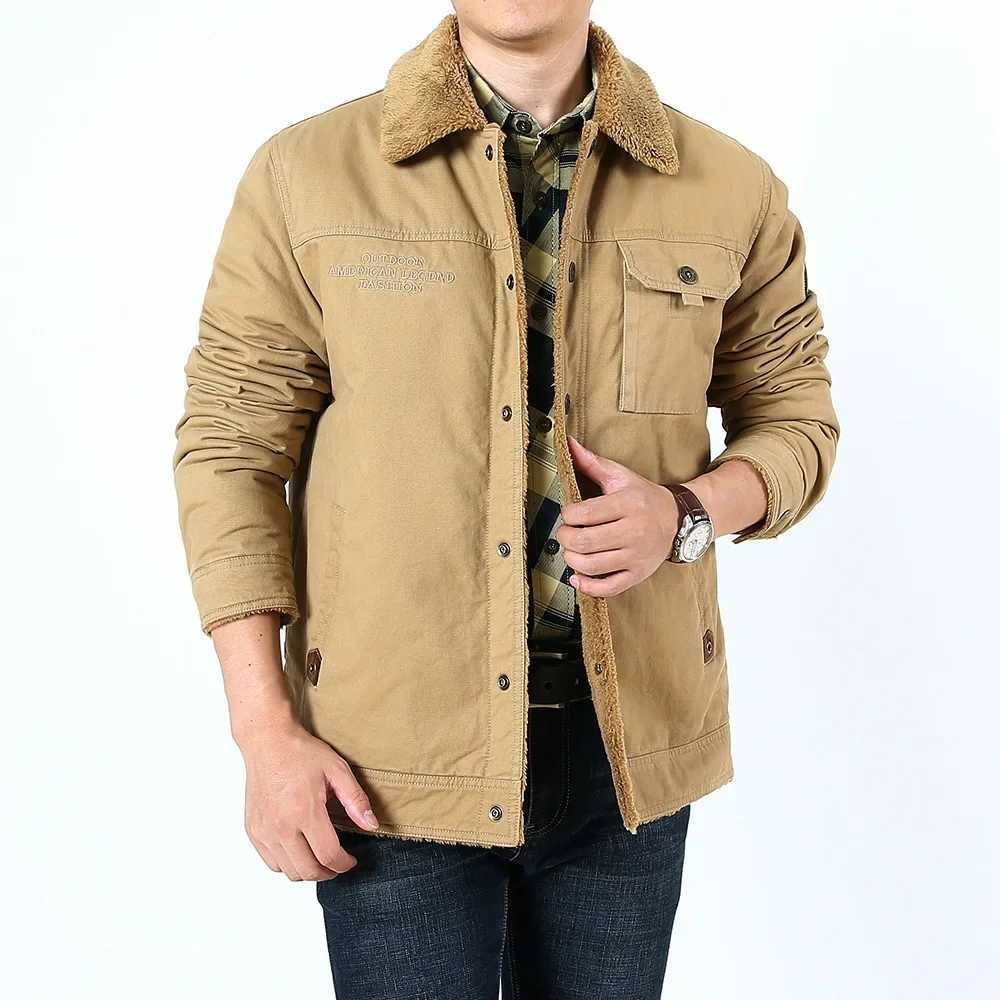 Winter new mens jacket brand new thick wool warm casual jacket mens jacket wool fashionable military windproof jacket mens jacket W241024