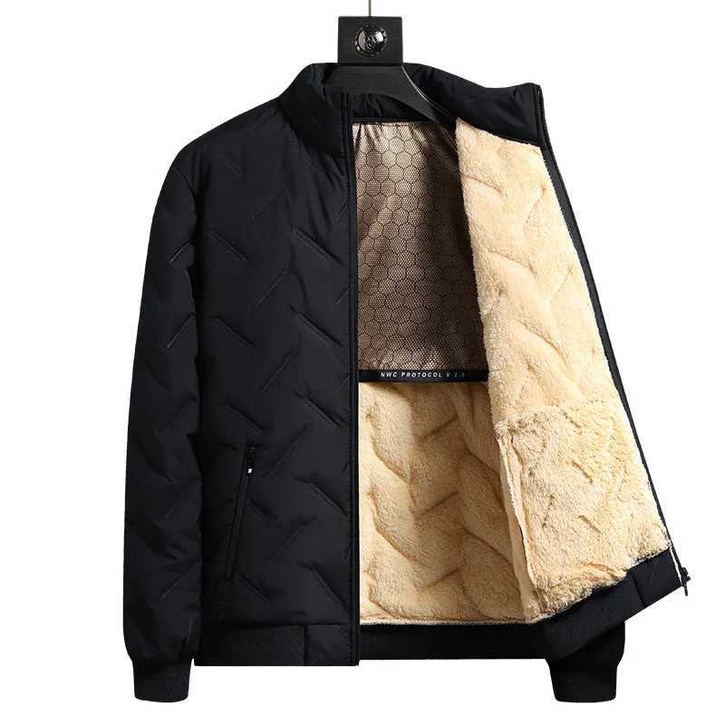 Winter mens wool jacket patch work Kp warm graphene black gold cold proof unisex jacket plush mens apron jacket W241024