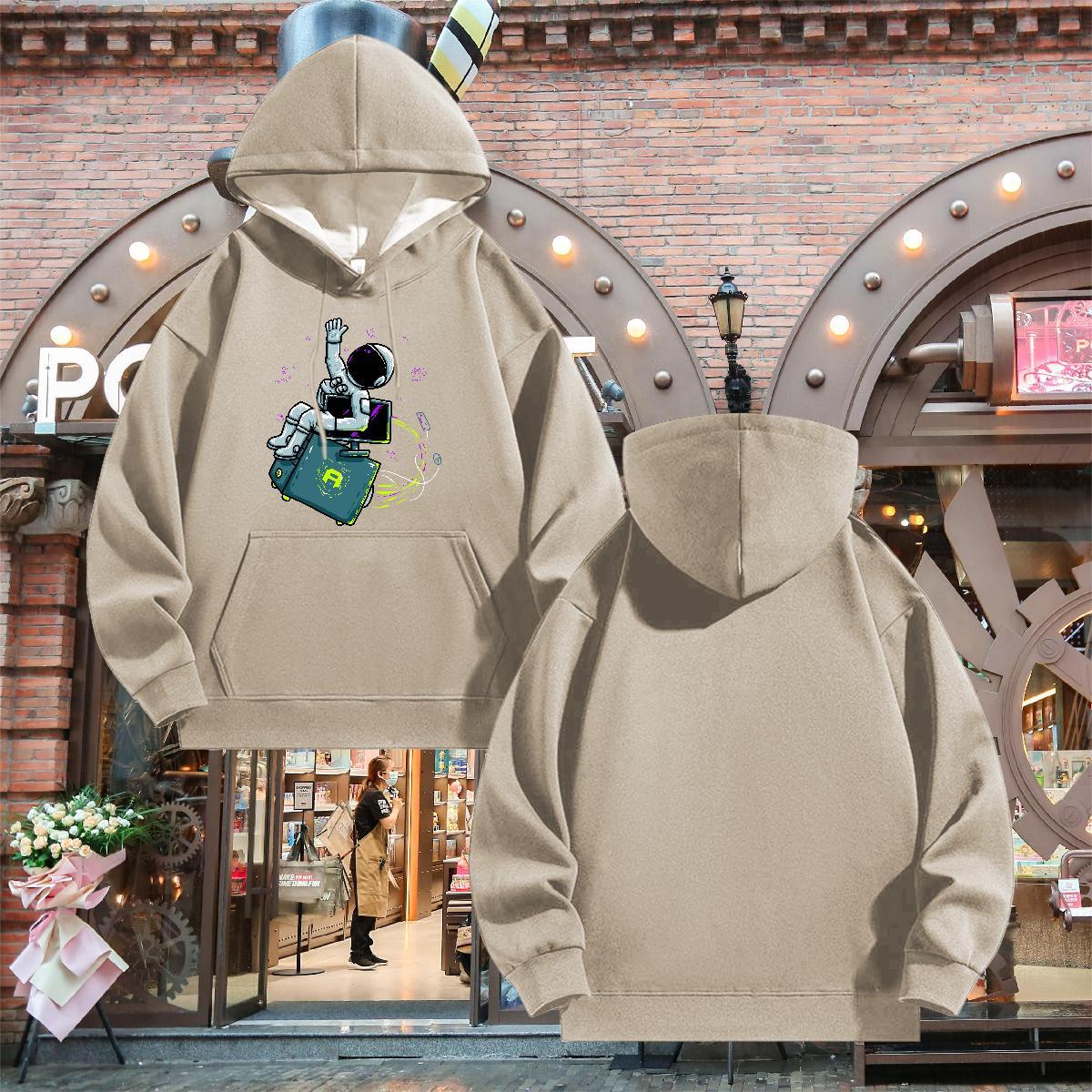 Designer Fashion Men Hoodie Hooded Collar Breathable Cool Couples Hoodie Black Oversized Tops Hoodie Street Casual Velvet Thick