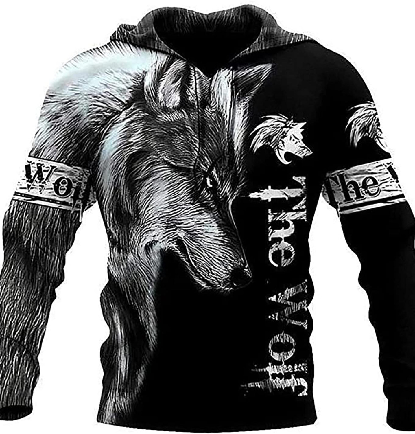 Hoodie for Mens Womens - Wolf 3D All Over Printed Hoodie Unisex 3D Print Design Pullover For Men And Women Multicolor Fashionable and Warm