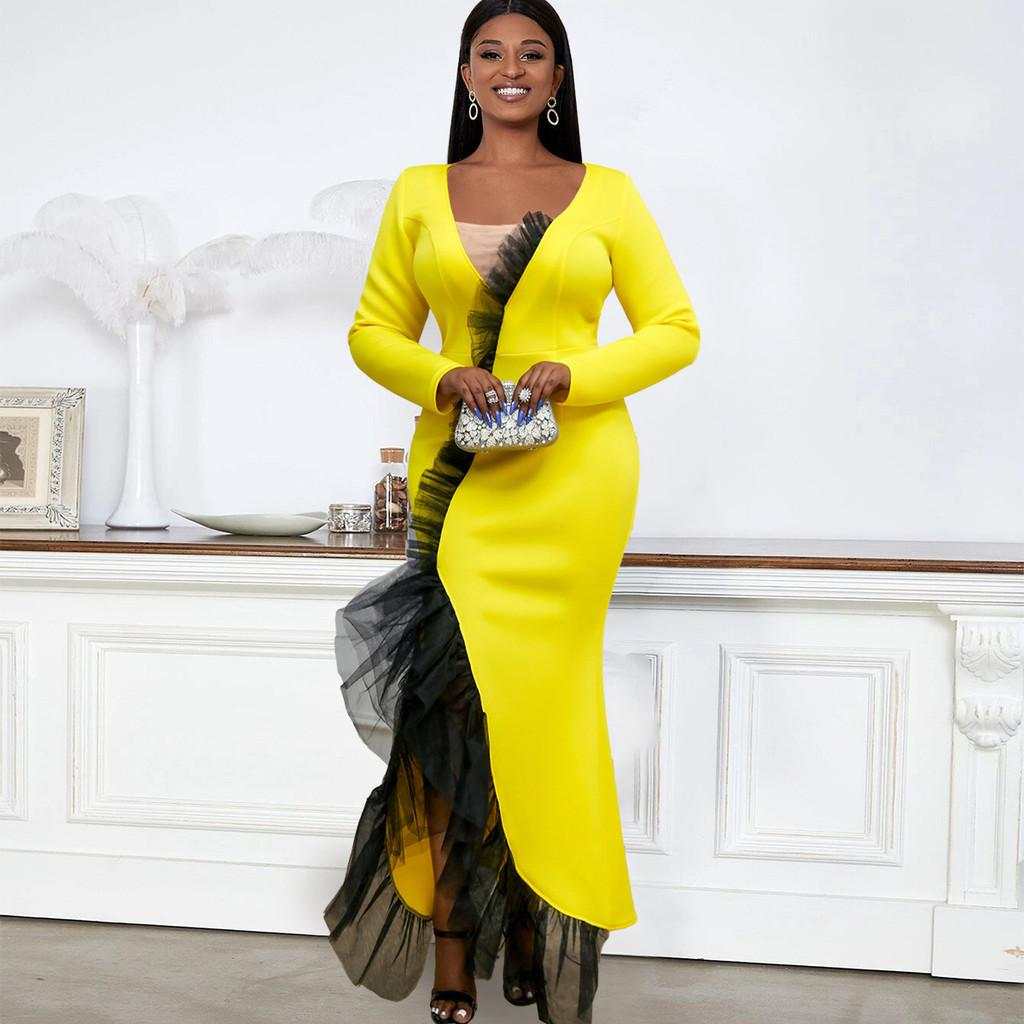 Plus Size Mother of the Bride Suits V Neck Long Sleeve Jacket Ruffles Tulle Women Business Party Dress Simple Formal Work Wear