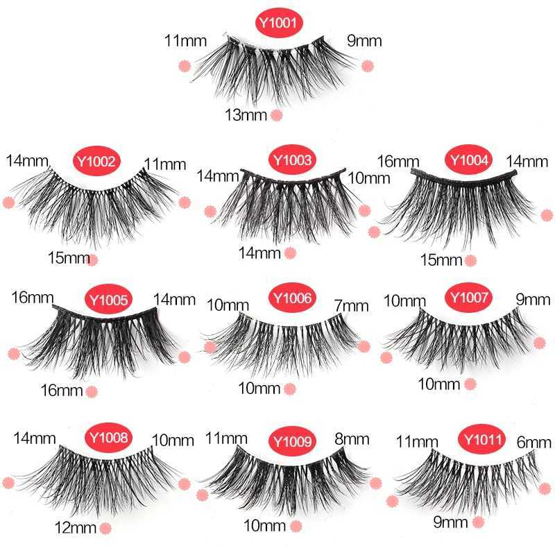 YSDO 3/10 Double Wispy Half Eyelash Fluffy False Eyelash Strip Soft Artificial Mink Eyelash Makeup Roll Eyelash Extension ToolW241024