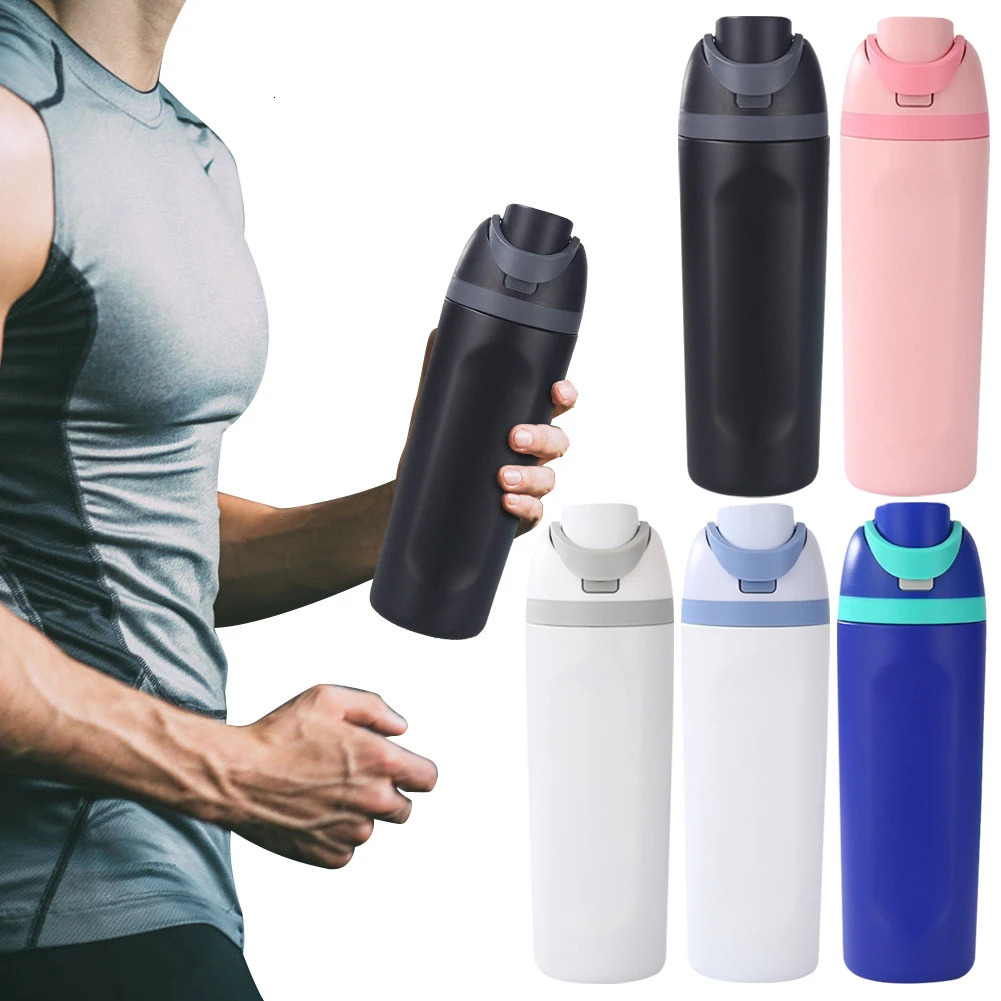 19oz 24oz 32oz Insulated Stainless Steel Water Bottle With Straw Thermos Cup Vacuum Flasks Car For Sports Travel 241025