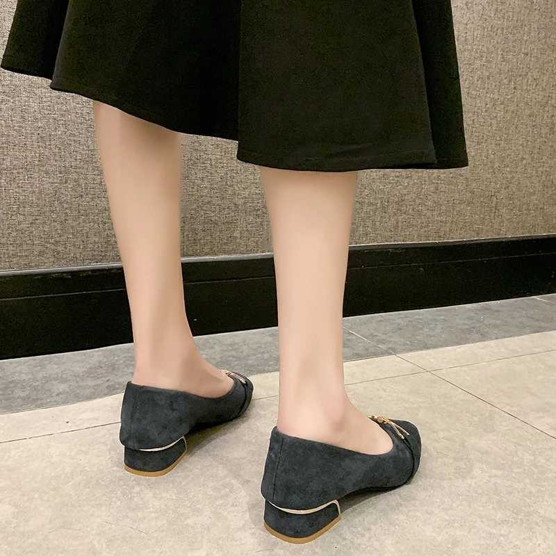 High Quality Comfortable low heel womens work shoes summer Fi Pointed toe womens pump simple and versatile shallow mouth shoes T241024