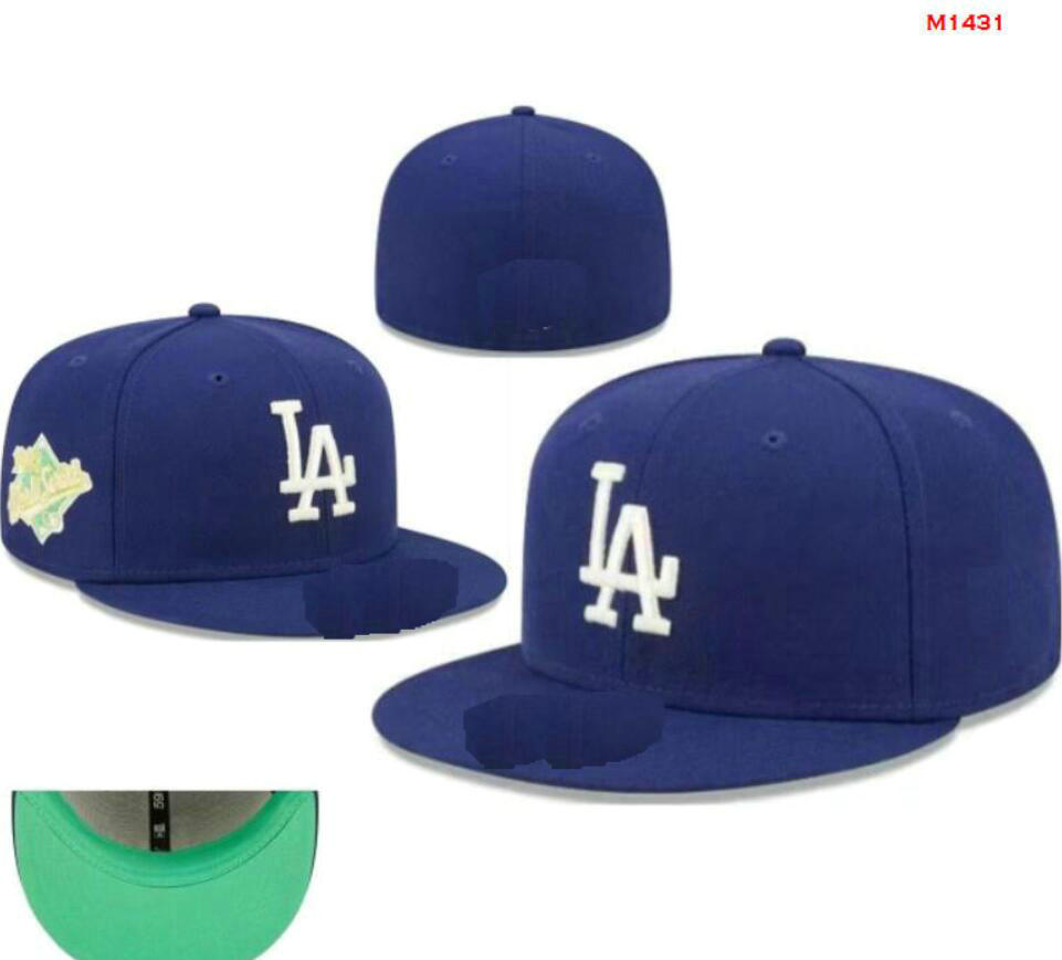 Dodgers Baseball Team Full Closed Caps Summer SOX LA NY YN B letter gorras bones Men Women Casual Outdoor Sport Flat Fitted Hats Chapeau Cap casquett A62