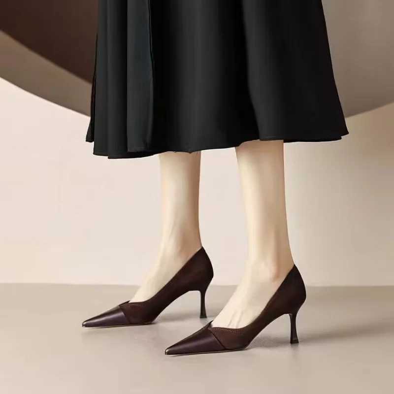 High Quality Fi Pointed Toe High Heels Slip Commuter Womens Shoes Classic Black Dress Shoes Comfortable Shallow Womens Pump T241024