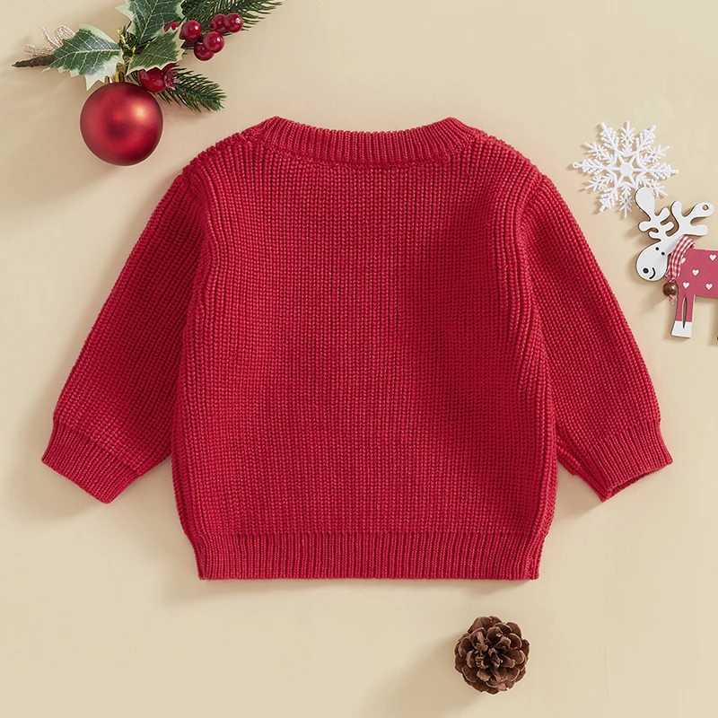 Preschool girl boy Christmas knitted sweater long sleeved O-neck reindeer/snowman/Christmas hat embroidered zipper knitted top W241025