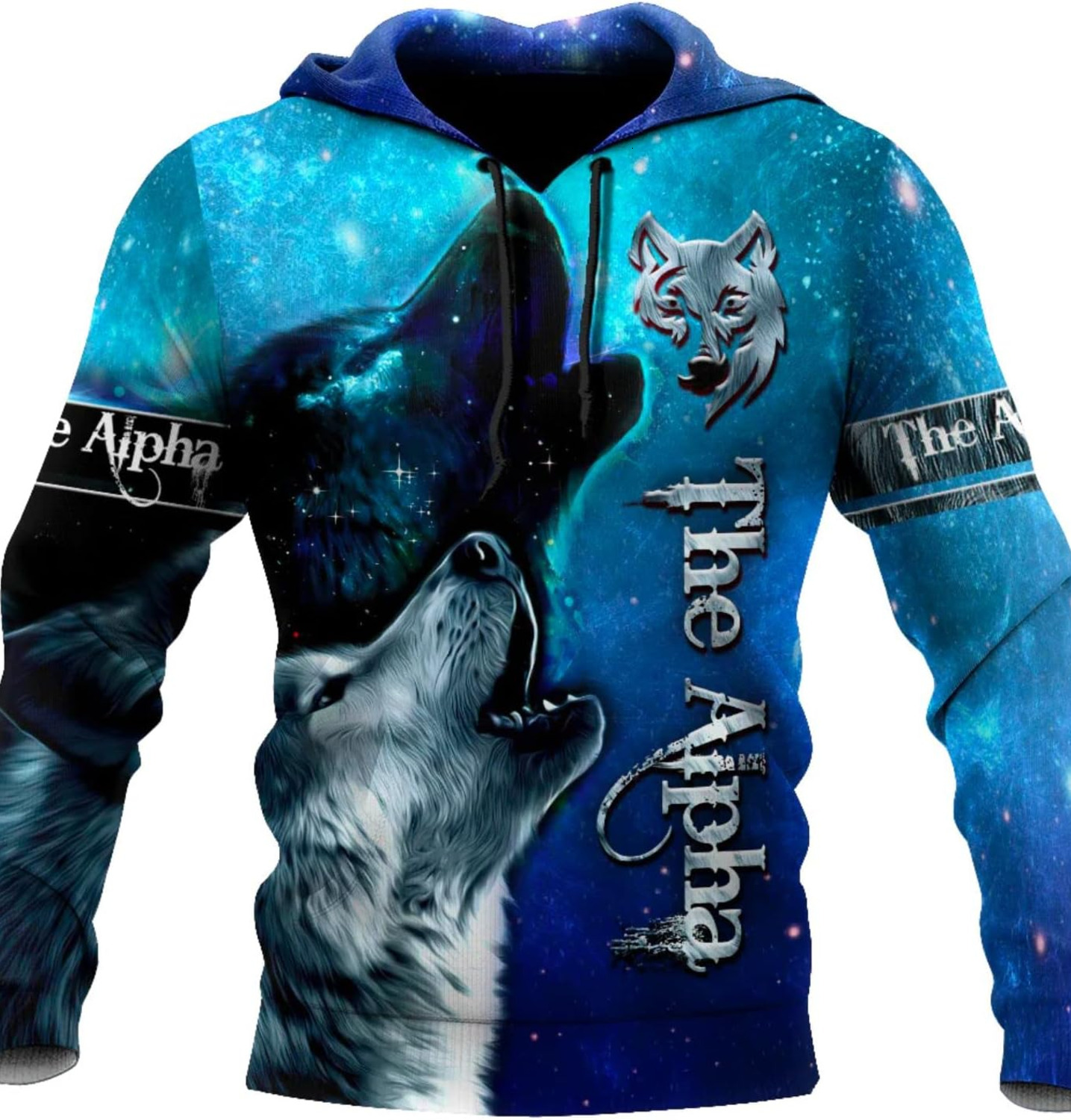Hoodie for Mens Womens - Wolf 3D All Over Printed Hoodie Unisex 3D Print Design Pullover For Men And Women Multicolor Fashionable and Warm