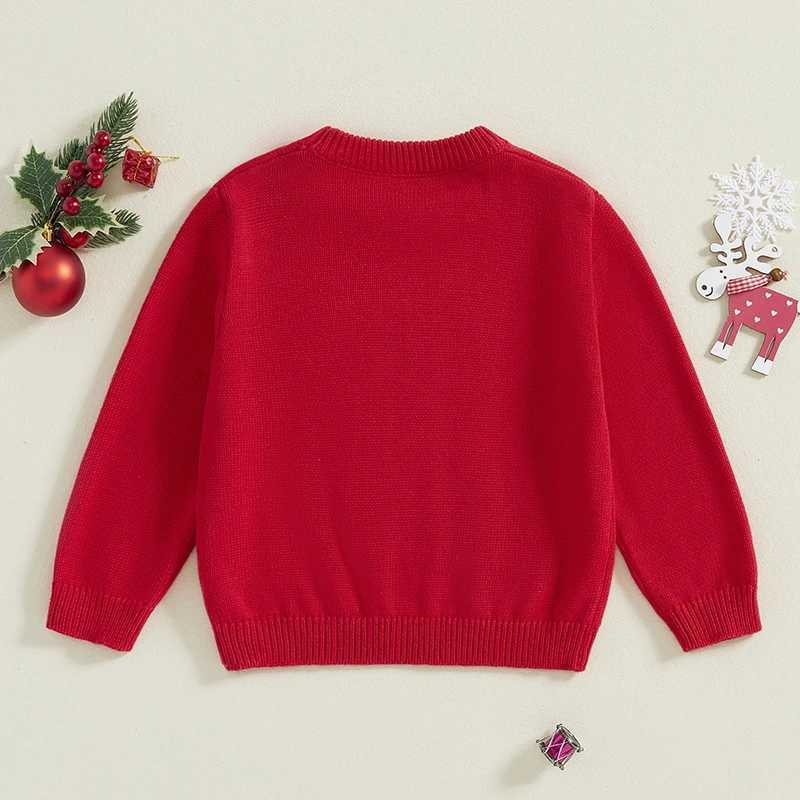 Pudcoco childrens baby girl boy Christmas sweater long sleeved reindeer print knitted pull-out baby skydiving top 1-5T W241025