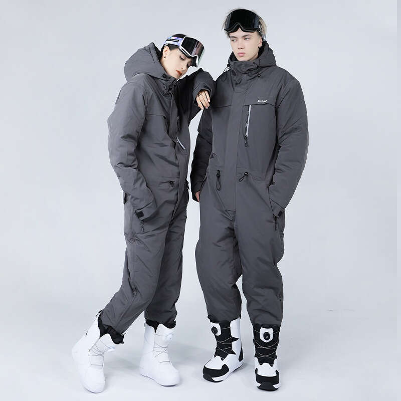 Rindu outdoor men's and women's one-piece skiing waterproof, windproof, and cold resistant men's thick and warm sports skiing suit wome
