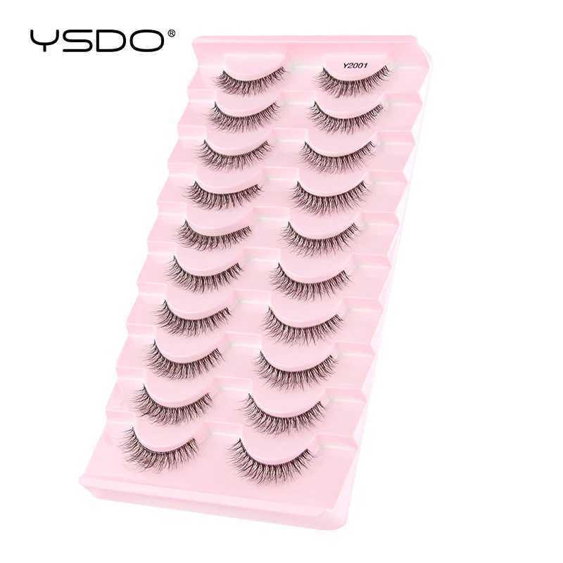 Eyelash 3/10 Half Eyelash Cat Eye Natural Long Eyelash 3D Mink Eyelash Full Eyelash Makeup Extension ToolW241024