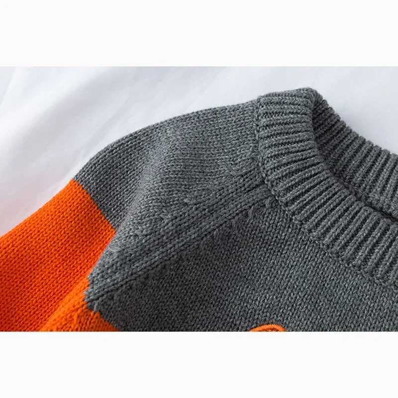 Autumn Baby Girls Boys Sweaters 1-7Y Kids Knitting Pullover Coat Tops Fox Sweater Baby Boys Girls Cartoon Long Sleeve Sweater W241025