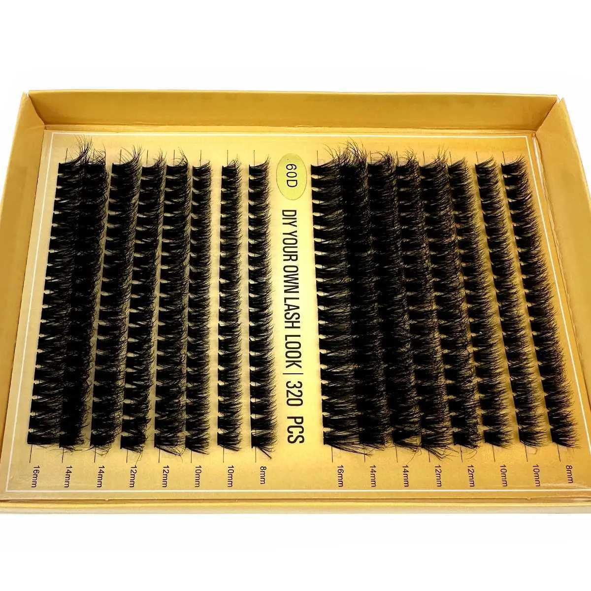New 320 tuft mink eyelashes 60/80/100D eyelash extension loose personal false eyelashes Russian curly eyelash makeup CiliasW241024