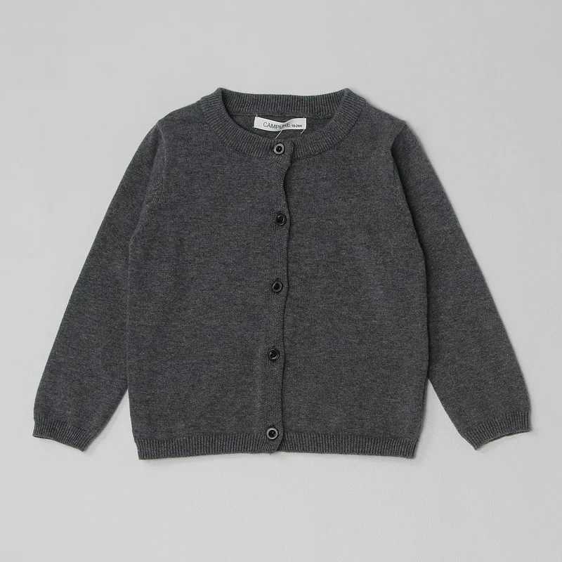 Solid color knitted cardigan baby clothing boys and girls sweaters childrens clothing baby spring summer autumn clothing 1-7Y W241025