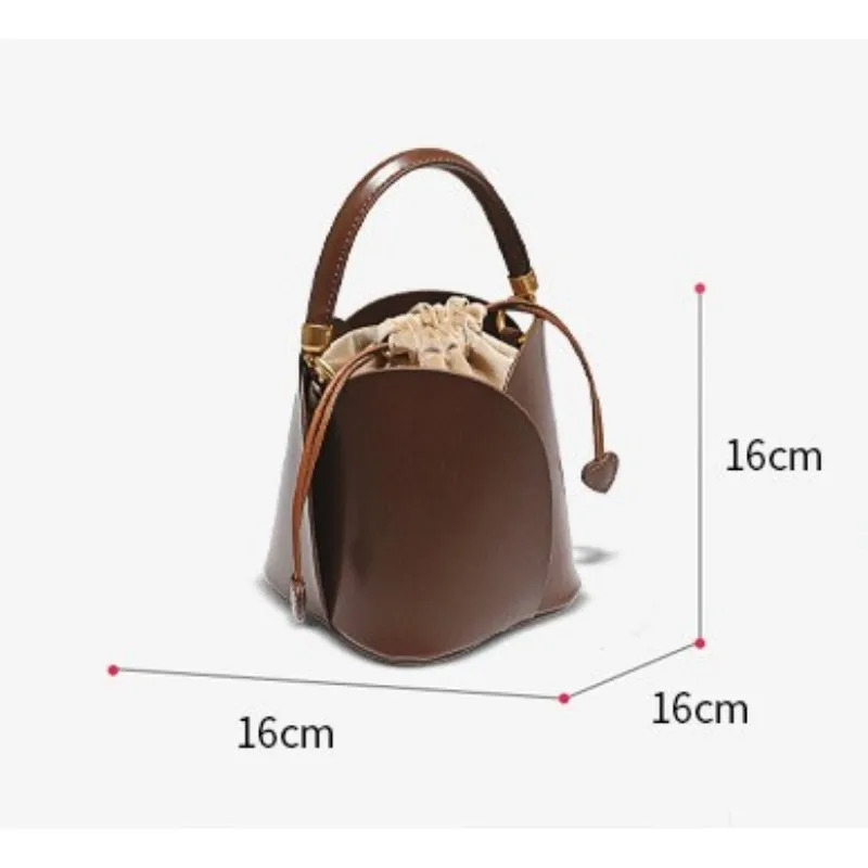 UKF Mini Bucket Bags for Women Petal y ner Handbag Shoulder Messenger Drawstring Womens Bag 241021