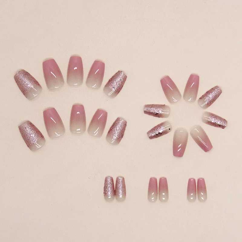 24 PCs Fake Nails with 1 Nail Glue and 1 Nail FileXJ241025