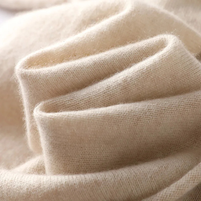 100%Merino Pure Wool Sweater Womens AutumnWinter Long Sleeve High Neck Pullover Warm Quality Solid Color Basic Knit Jumper 241021