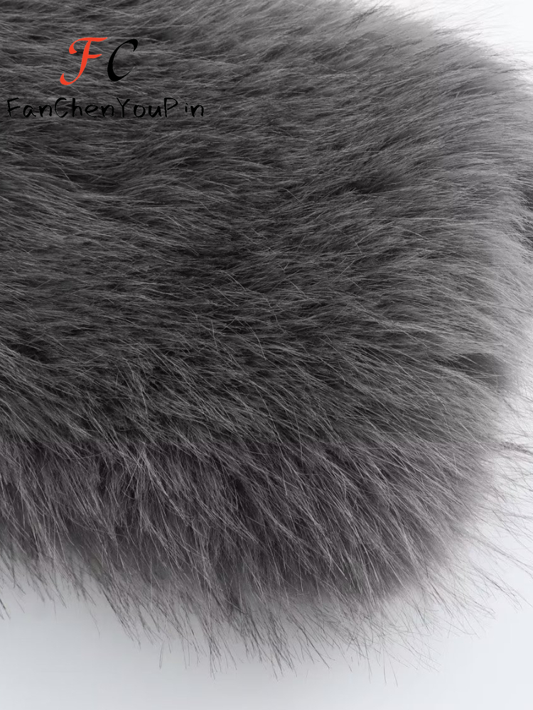 Autumn Winter New Women's Coat Fashion Warm Thick Fake Fur Tops Vintage Elegant Stylish Soft Exquisite Jackets Female