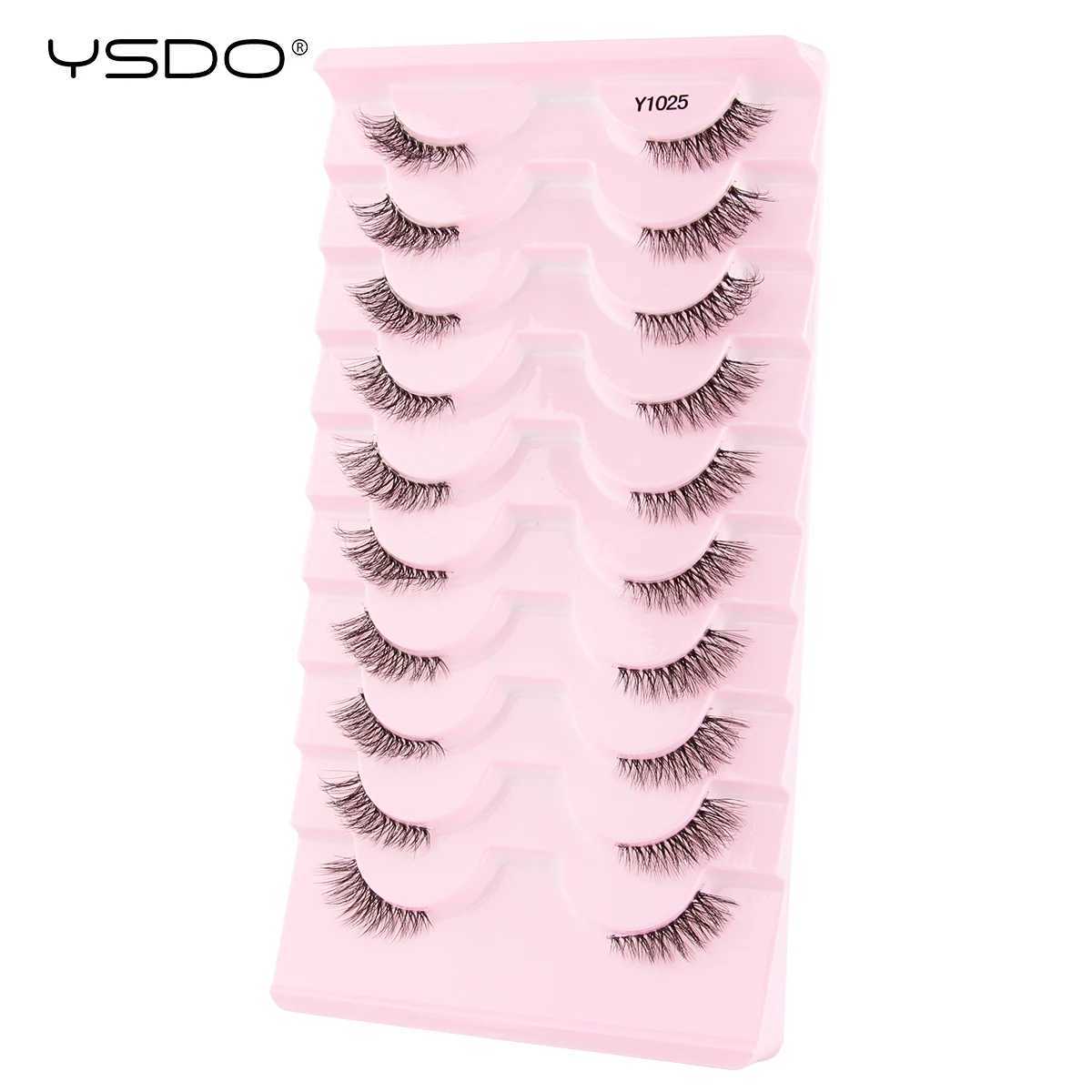 Half Eyelash 3/7/10 Double Soft Natural 3D Mink Eyelash Wispy Mink Eyelash Makeup Volume Fluffy Half Fake Eyelash Cilios ToolW241024