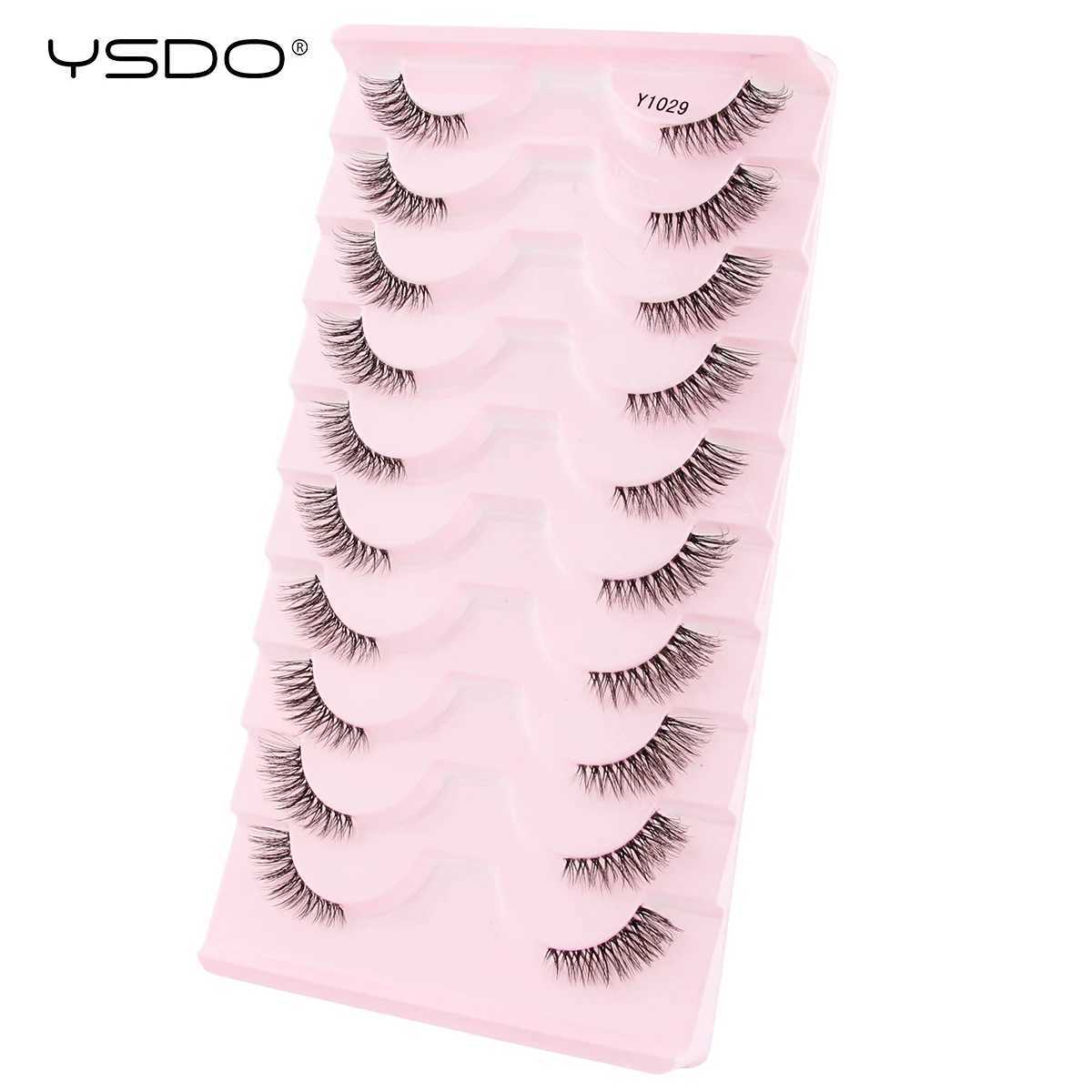 Fox eyelashes 3/10 pairs 3D mink natural false eyelashes soft cat eyelashes extended fluffy eyelashes makeup half eyelashesW241024