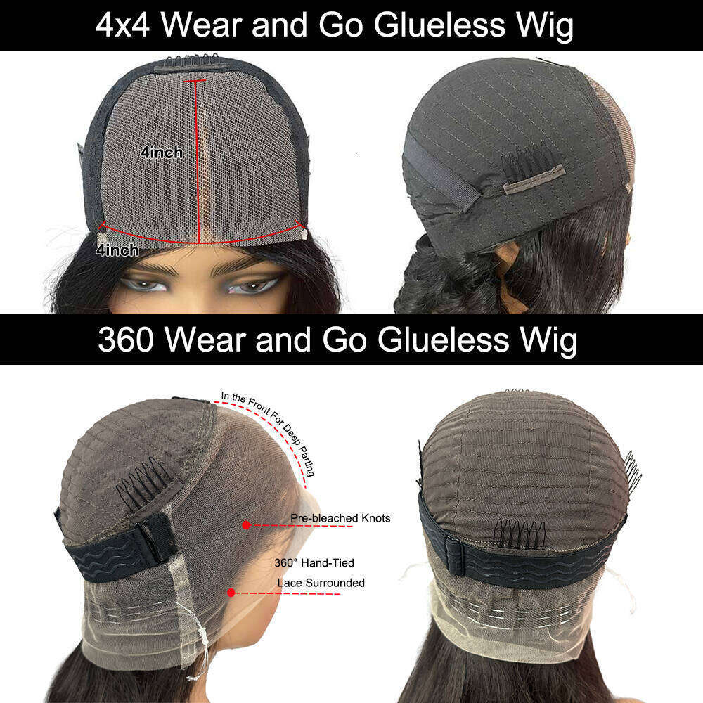 x Coily Curly Lace Closure Wear And Go Glueless Human Hair Wig With Hyperrealism Kinky Edges Frontal Pre Cut