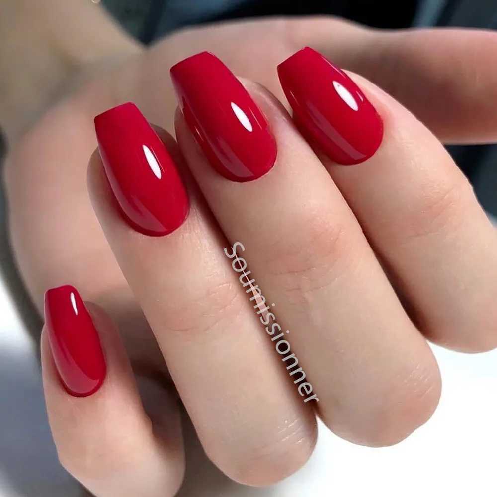 Natural Press On Fake Nail With Glueing Artificial Short False Nails Ballerina Coffin DIY Fingertips Nail Manicure ToolXJ241025