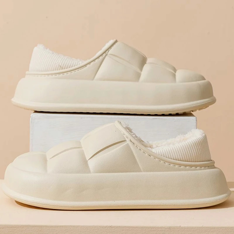 Autumn and winter waterproof cotton slippers womens bags and household slippers indoor confinement shoes and couple shoes 241024