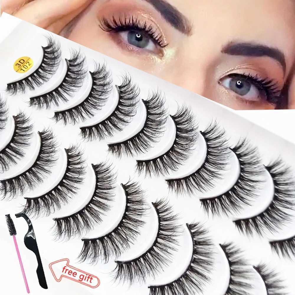 5/10 pairs of 3D mink eyelashes natural eyelashes dramatic false eyelashes artificial eyelashes wholesale false eyelash extensions maquiagemW241024