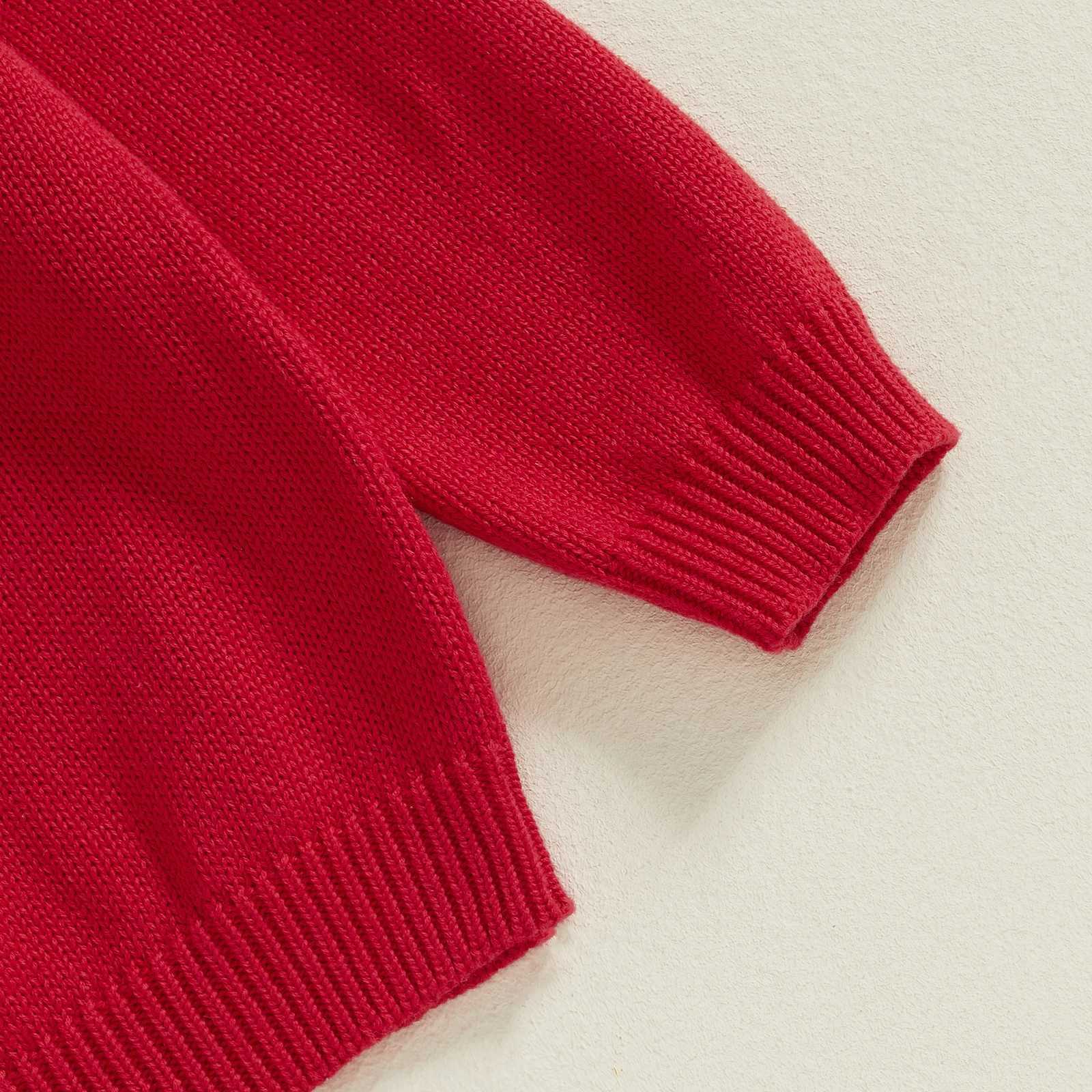 MISOWMNJOY Christmas Knitted Baby Girl Boy Sweater Cute Reindeer Children Winter Warm Clothing Parachute Baby Top W241025