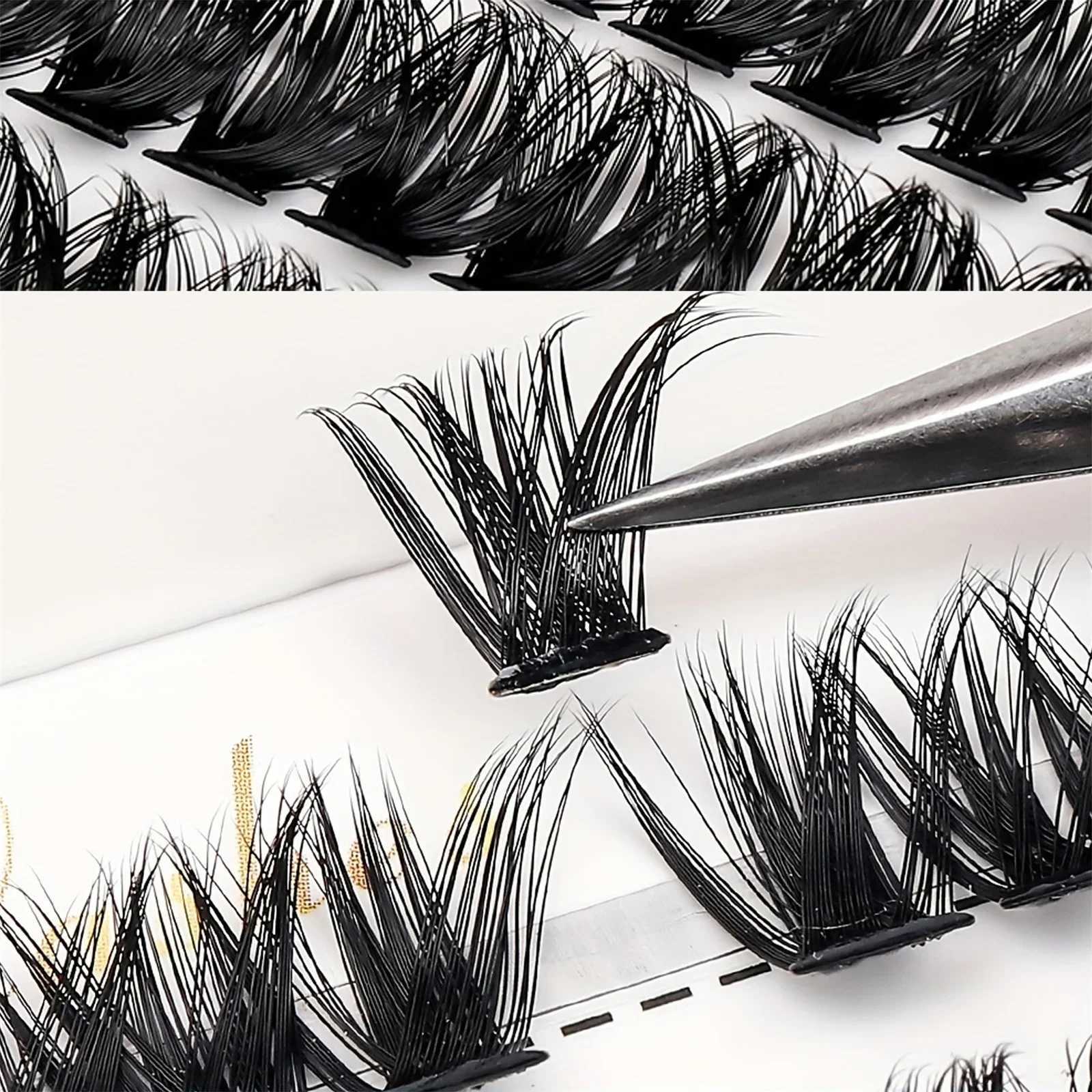 280 pieces of 8D fluffy thick eyelash clusters D curly Wispy personal eyelashes 8-16mm mixed false eyelashes extended eyelash clustersW241024