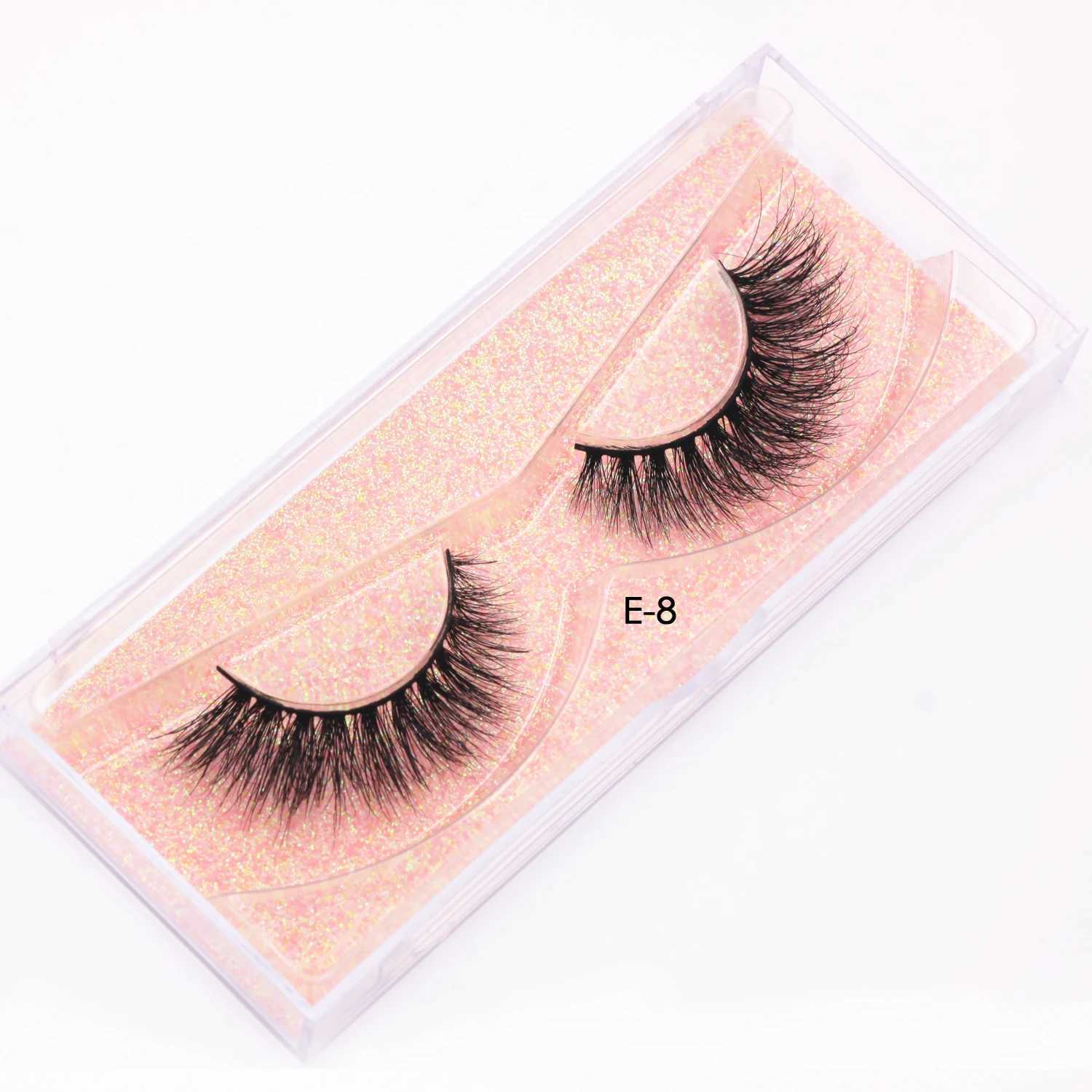 Natural long 3D mink eyelashes short eyelashes 3D mink eyelashes cruel waterless mink false eyelashes handmade eyelashes makeup eyelashesW241024