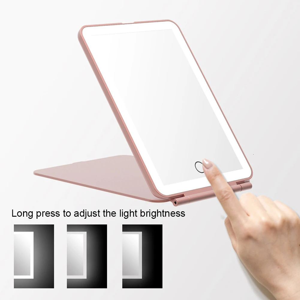 79inch Led Makeup Mirror With Light 3 Colors Lightweight Home Travel For Desk 241024
