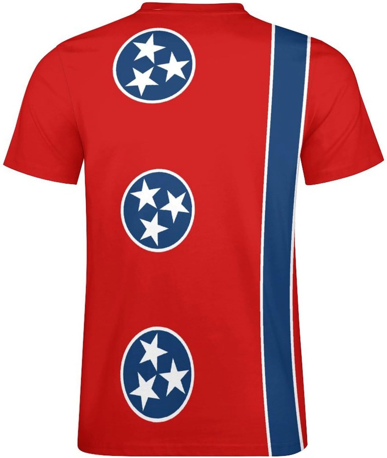 Mens T shirt Flag of Tennessee Cotton T-Shirt 3D Printed Casual Shirt Men's Crew All-in-one fashion Neck T-Shirt tee Casual tops summer clothes