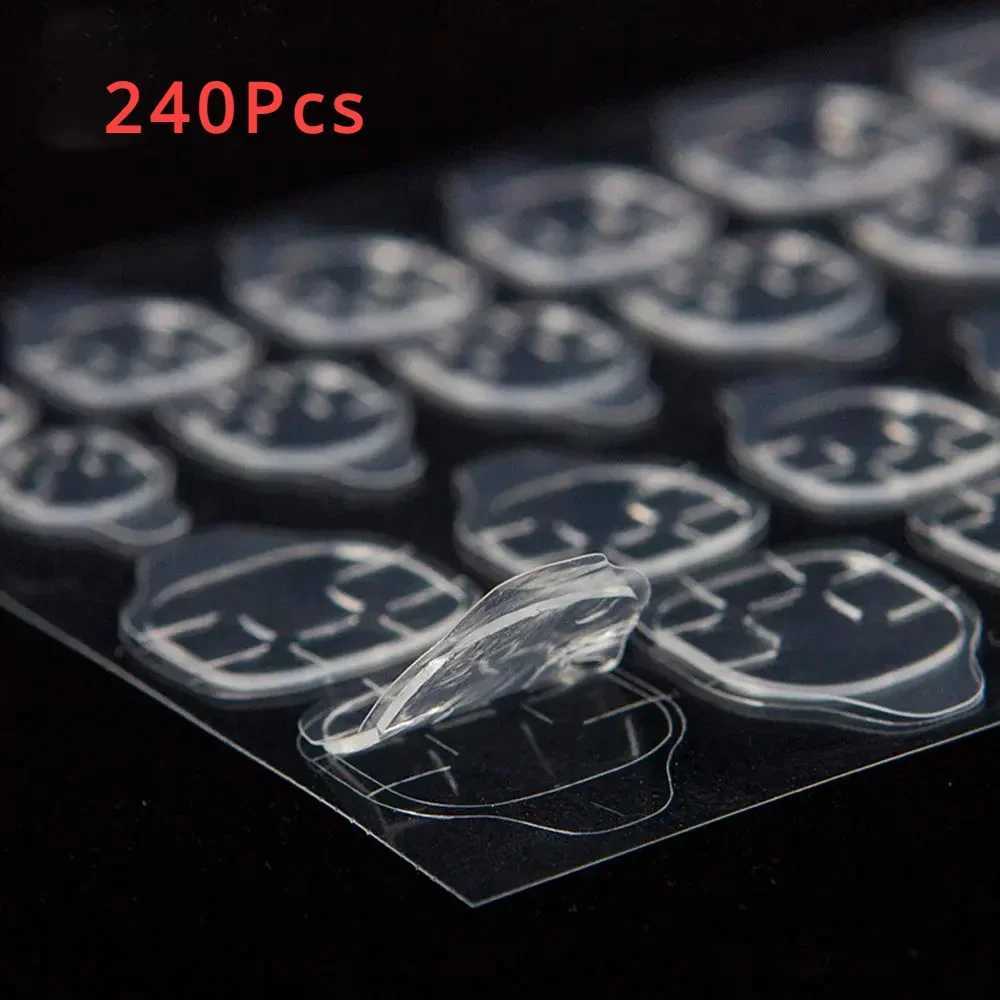 240Pcs/lot Nail Art Adhesive Tapes Glue Sticker Nail Jelly Glue Double Sided False Fake Nail Glue Women Nails Art Tool WholesaleXJ241025