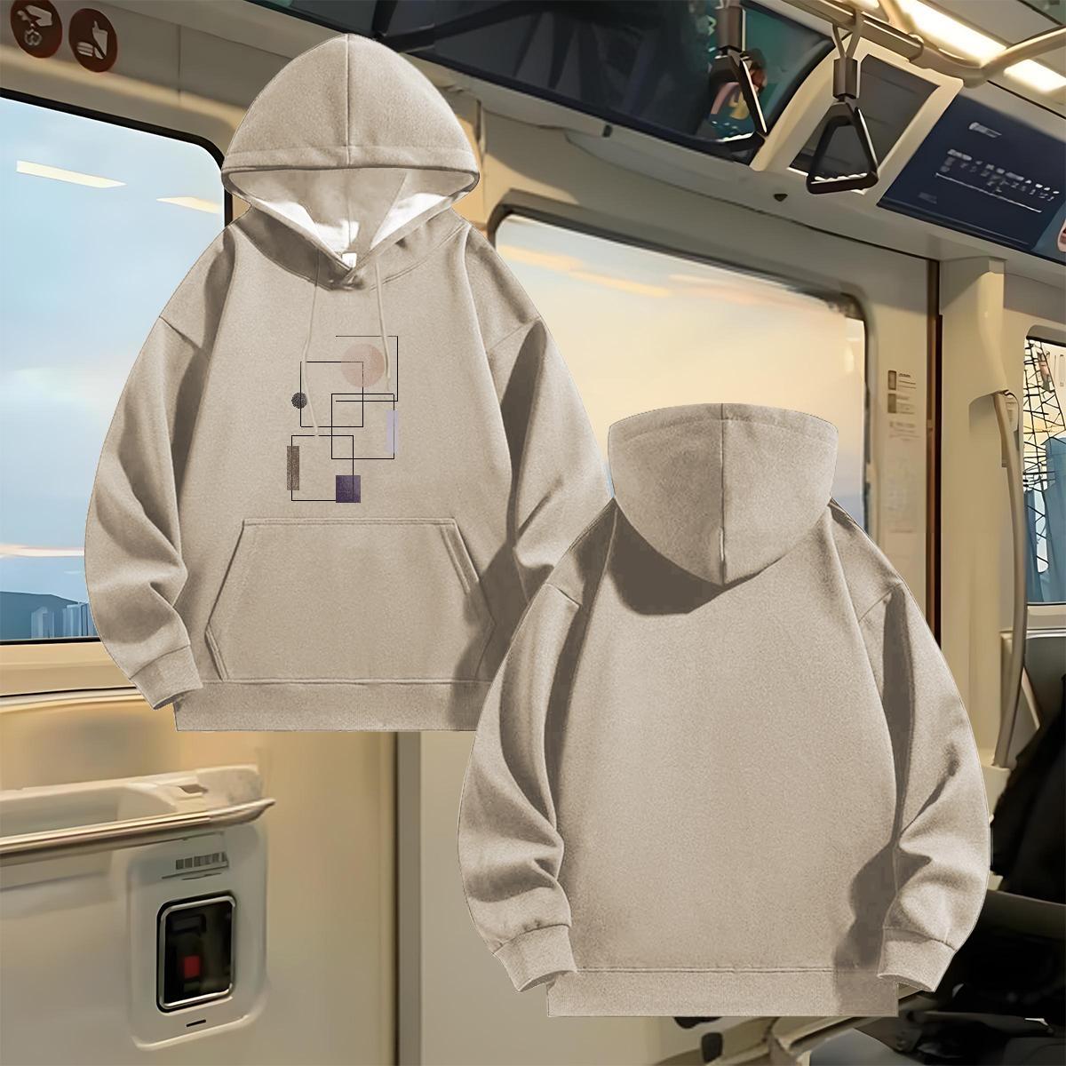 2024 Man Hoodie Street Loose Fit Couples Hoodie Long Sleeve Soft Custom Printed Clothes Hoodie 350g Cotton