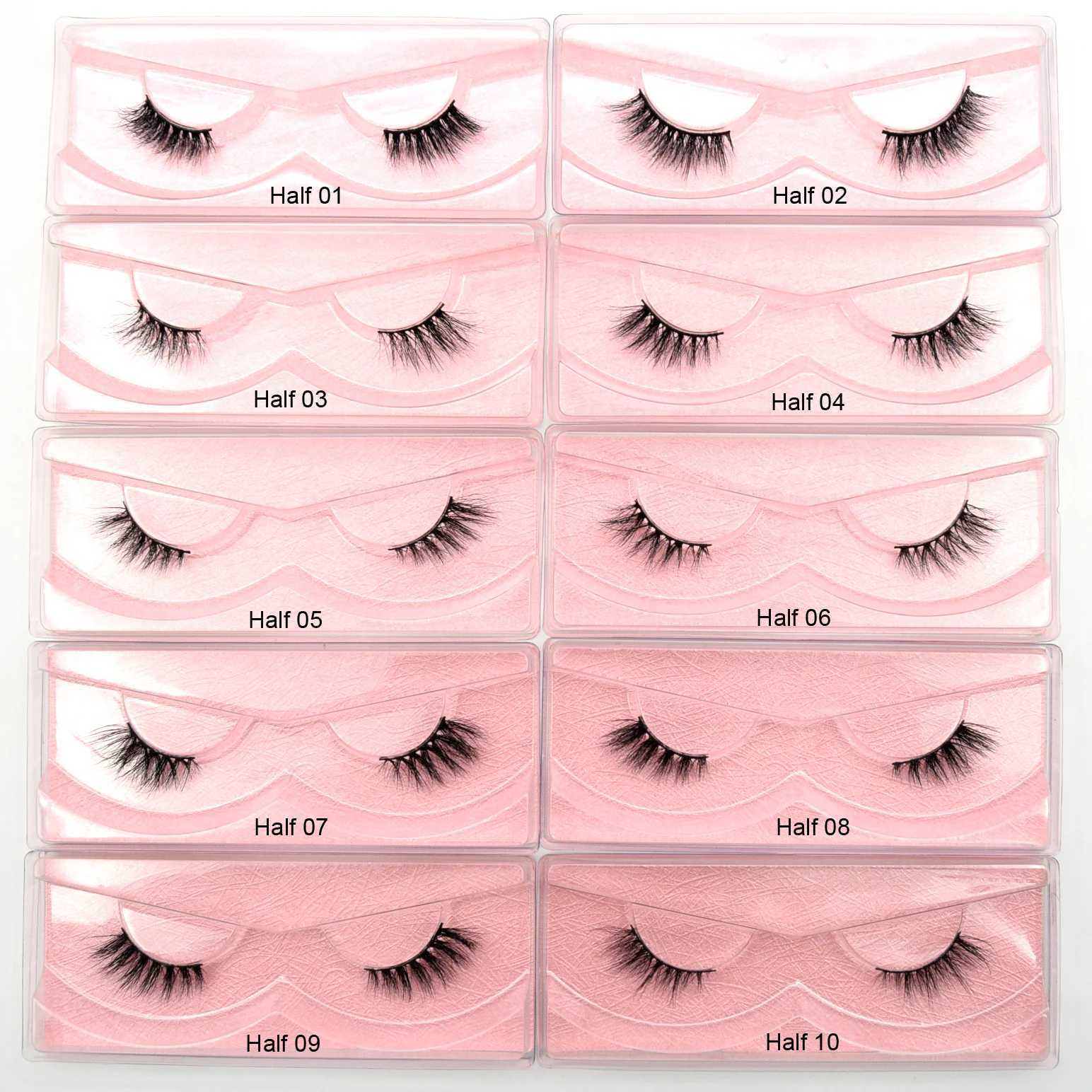 Visofree False Eyelash Handmade Natural Makeup False Eyelash Flash Packaging 1-Pair Box Makeup Sexy 3D Mink D01W241024