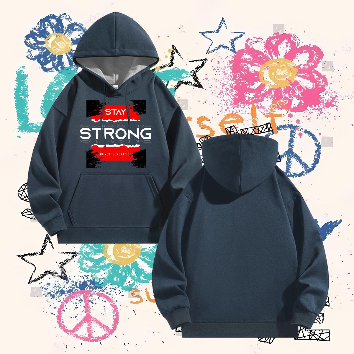 Customized Hoodie Men Breathable Hooded Collar Free Shipping Men Clothes Hoodie Cartoon Printing S-3XL Tops Hoodie Hip Hop Street Thick Fleece