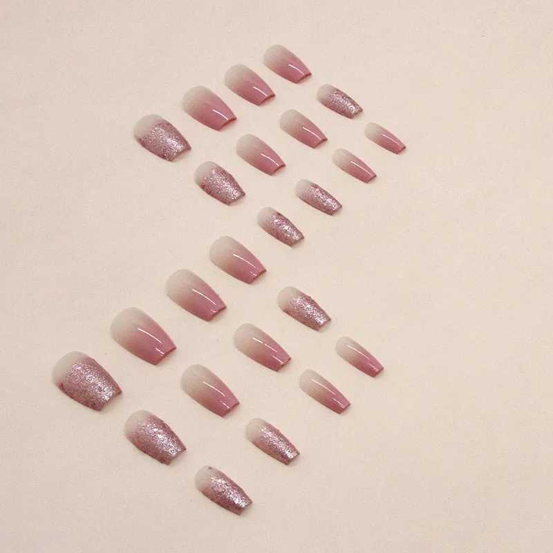 24 PCs Fake Nails with 1 Nail Glue and 1 Nail FileXJ241025