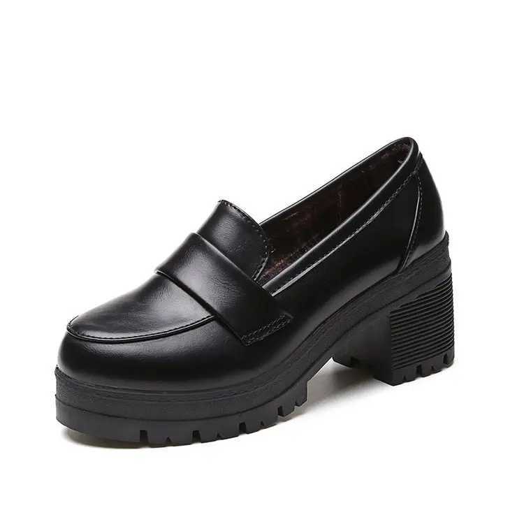 High Quality Japanese high school student shoes girl Lolita shoes cosplay shoes JK uniform PU leather Loafers casual shoes T241024