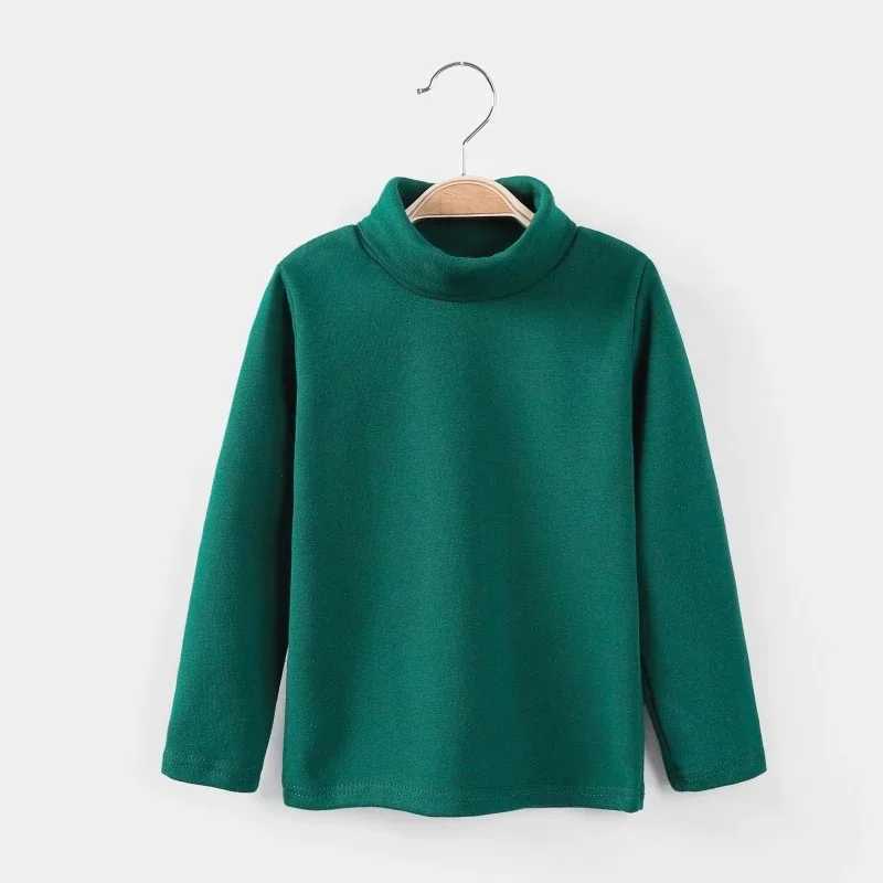 Autumn Boys and Girls Turtle Neck Soft Solid Color Sweater for Children Winter Knitted Long Sleeve Shirt for Boys Sweater for Children W241025