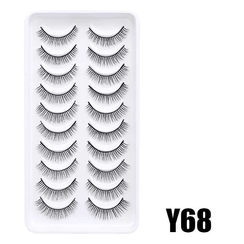 DINGSEN 10 pairs of fake eyelashes 3D thick fake eyelashes extension Wispy full eyelash makeup natural eyelashesW241024